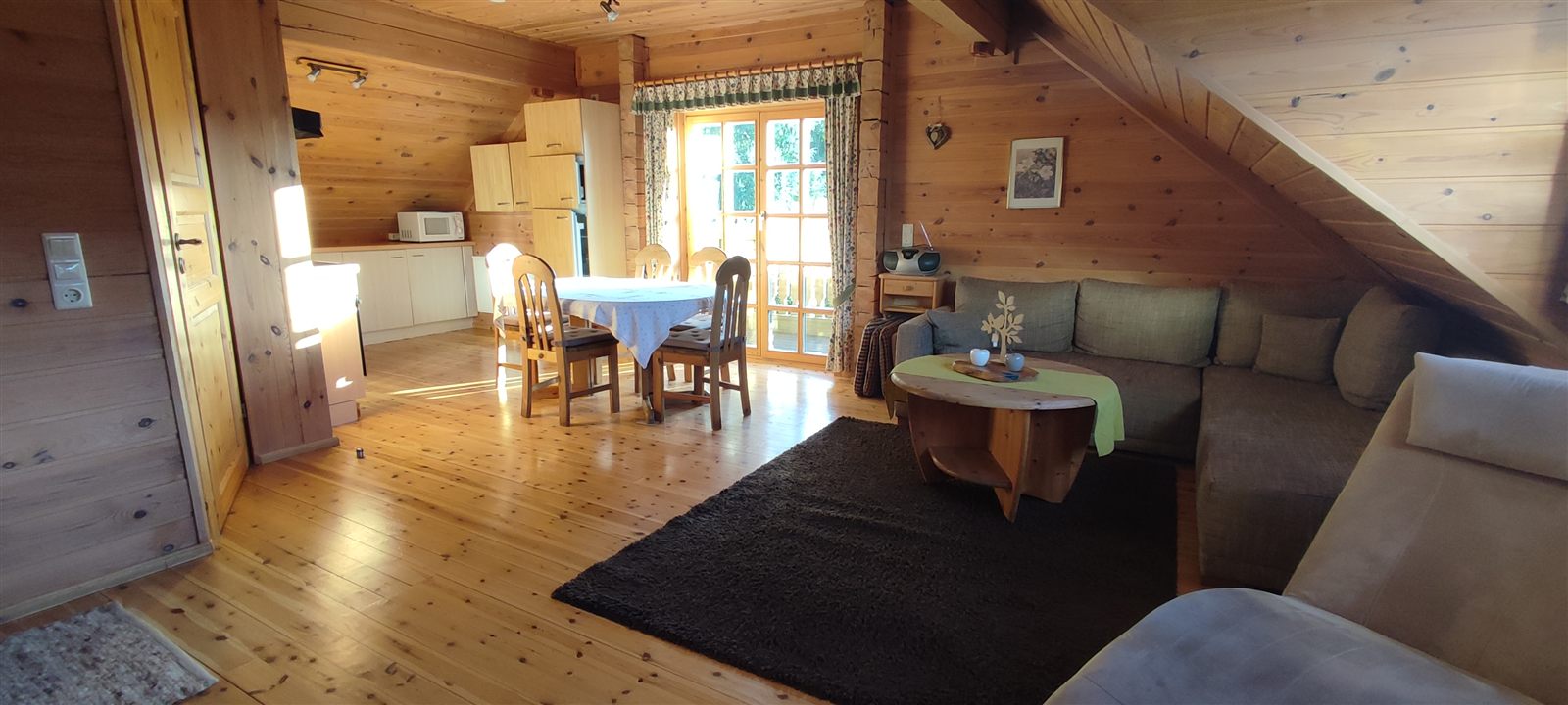 Wohnzimmer der Ferienwohnung Carina